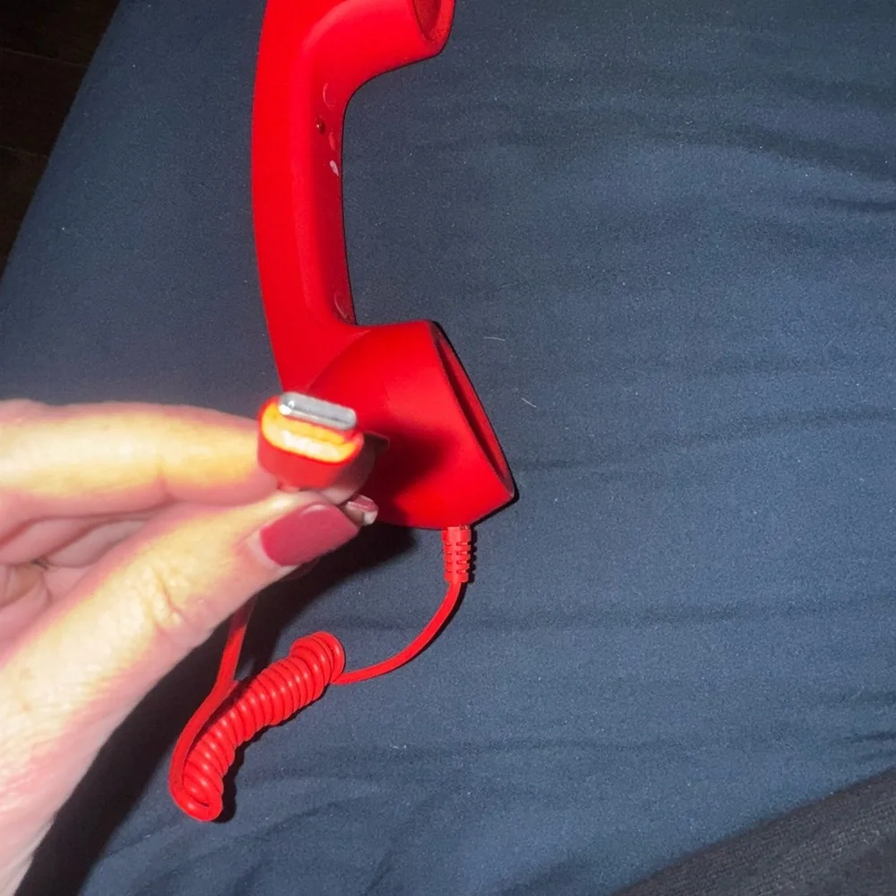 NIB Never been used Retro Red Telephone Handset with USB-C